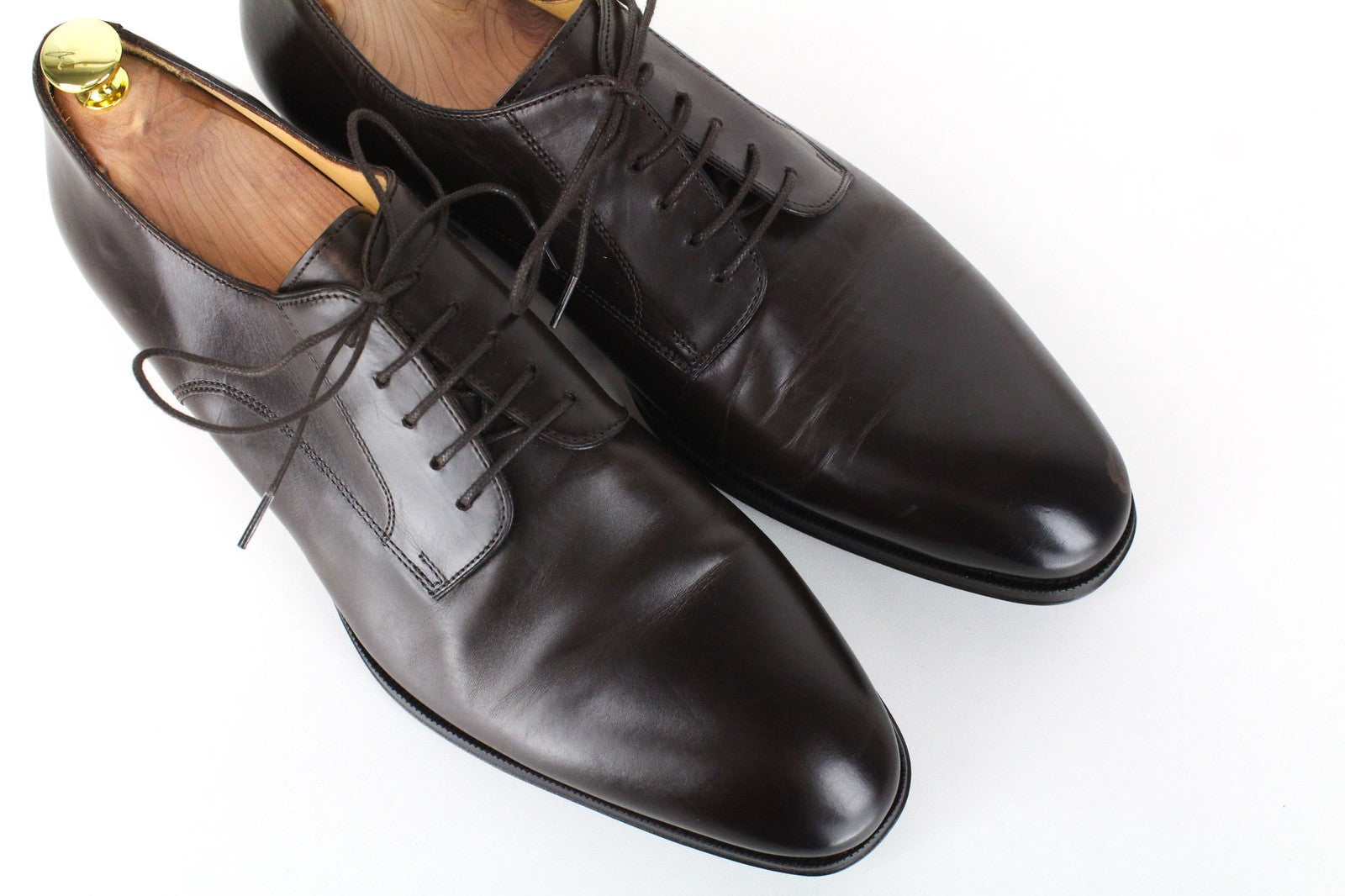 „SUITSUPPLY“ vyriški formalūs batai, EU44.5/UK10.5, oksfordo spalvos, tamsiai rudos spalvos, odiniai 