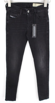 DIESEL Slandy-Low 069BU Women's Jeans W24/L30 Grey Skinny Stretch Cut