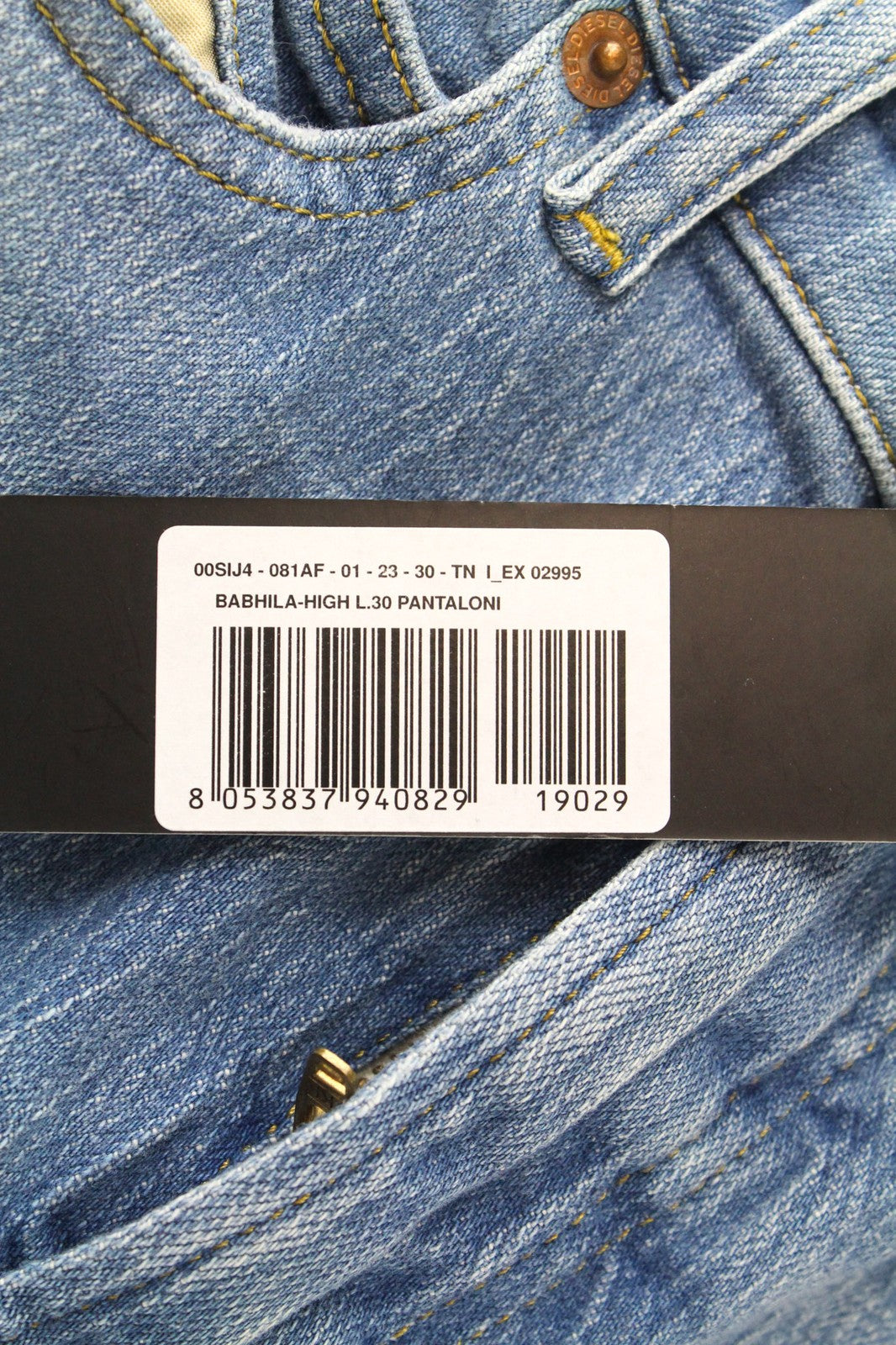 DIESEL Babhila-High 081AF Women's Jeans W23/L30 Blue Skinny Cotton Stretch