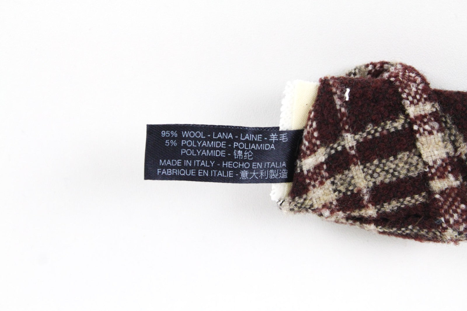 SUITSUPPLY vyriškas vyno raudonumo kaklaraištis ~150 x 8 cm megztas languotas vilnonis smailios siūlės 