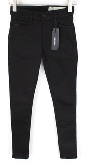 DIESEL Slandy 0860S Women's W25/L30 Skinny Stretch Black Super Slim Jeans