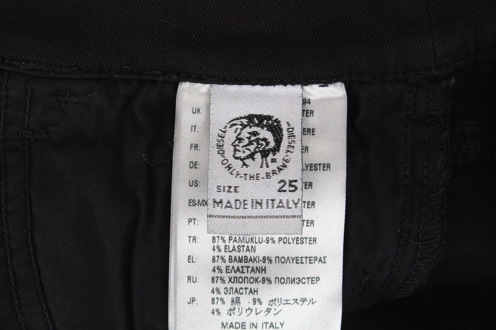 DIESEL Slandy 0860S Women's W25/L30 Skinny Stretch Black Super Slim Jeans