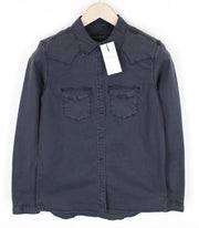 SCOTCH &amp; SODA vyriški marškinėliai ~S tamsiai pilki vakarietiško stiliaus ilgomis rankovėmis 