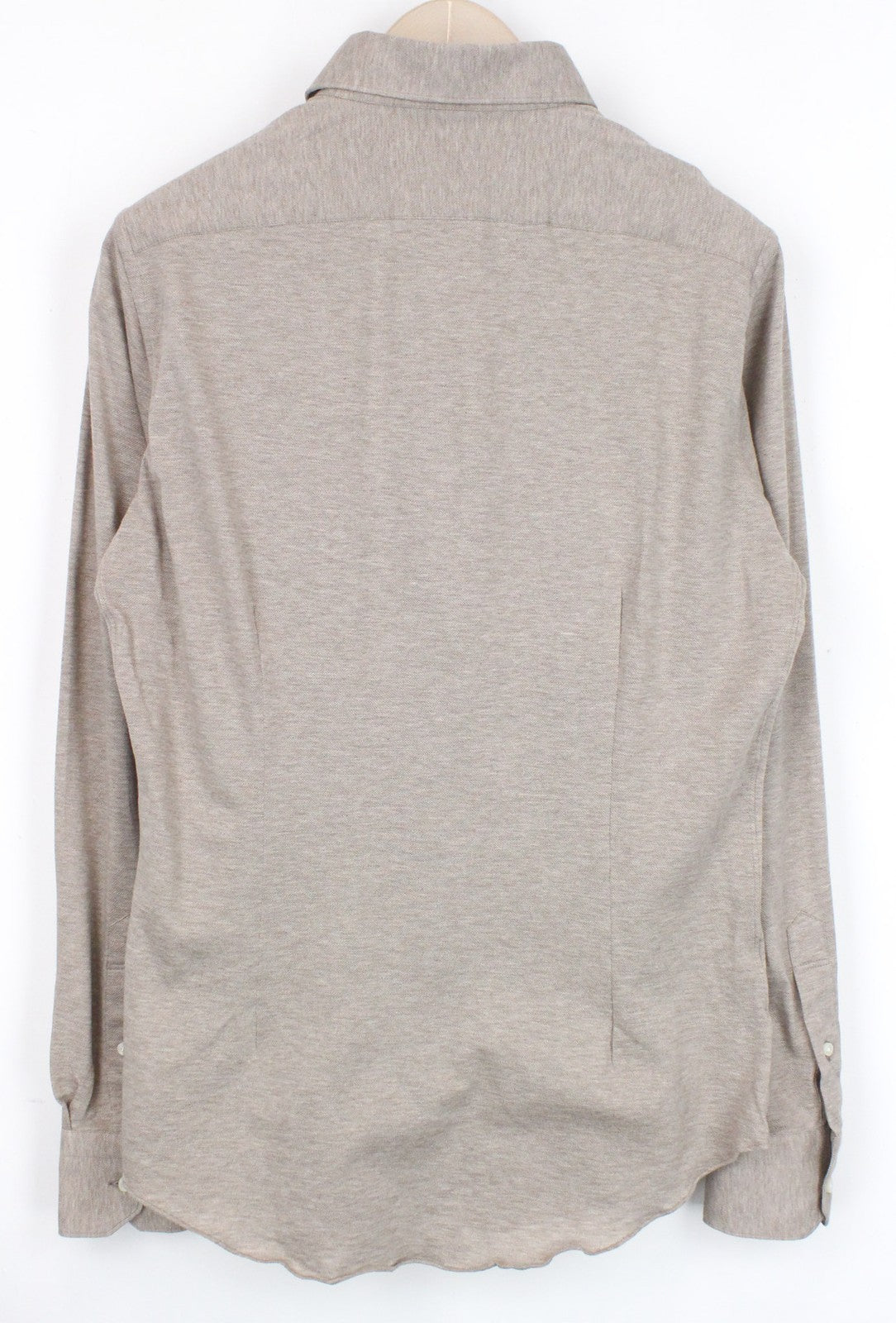 SUITSUPPLY vyriški ~S polo marškinėliai itin ploni rudi melanžiniai išmani medvilnė 