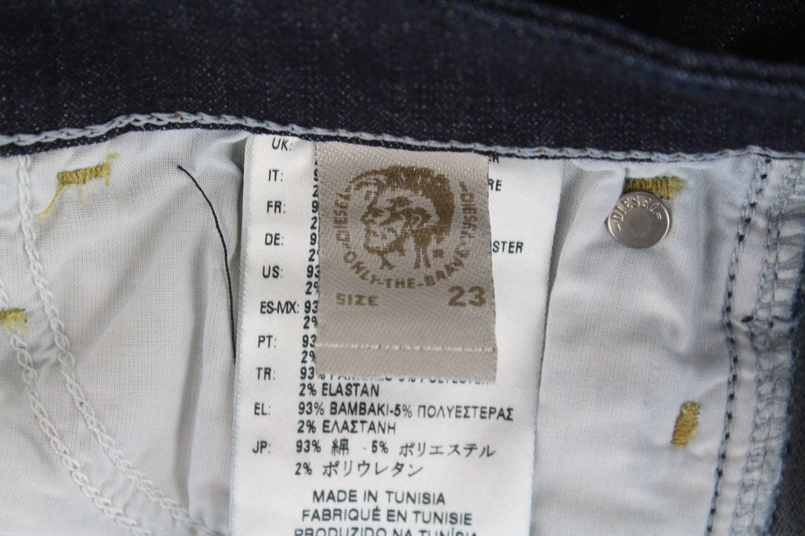 DIESEL Skinzee 0813C Women's W23/L32 Super Slim Stretch Skinny Blue Jeans