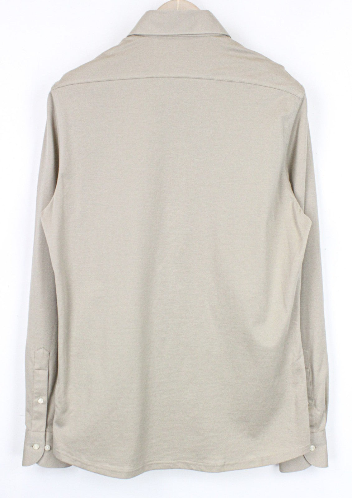 SUITSUPPLY vyriški iškirpti marškinėliai 39/15.5-40/15.75 smėlio spalvos, ploni medvilniniai polo marškinėliai 