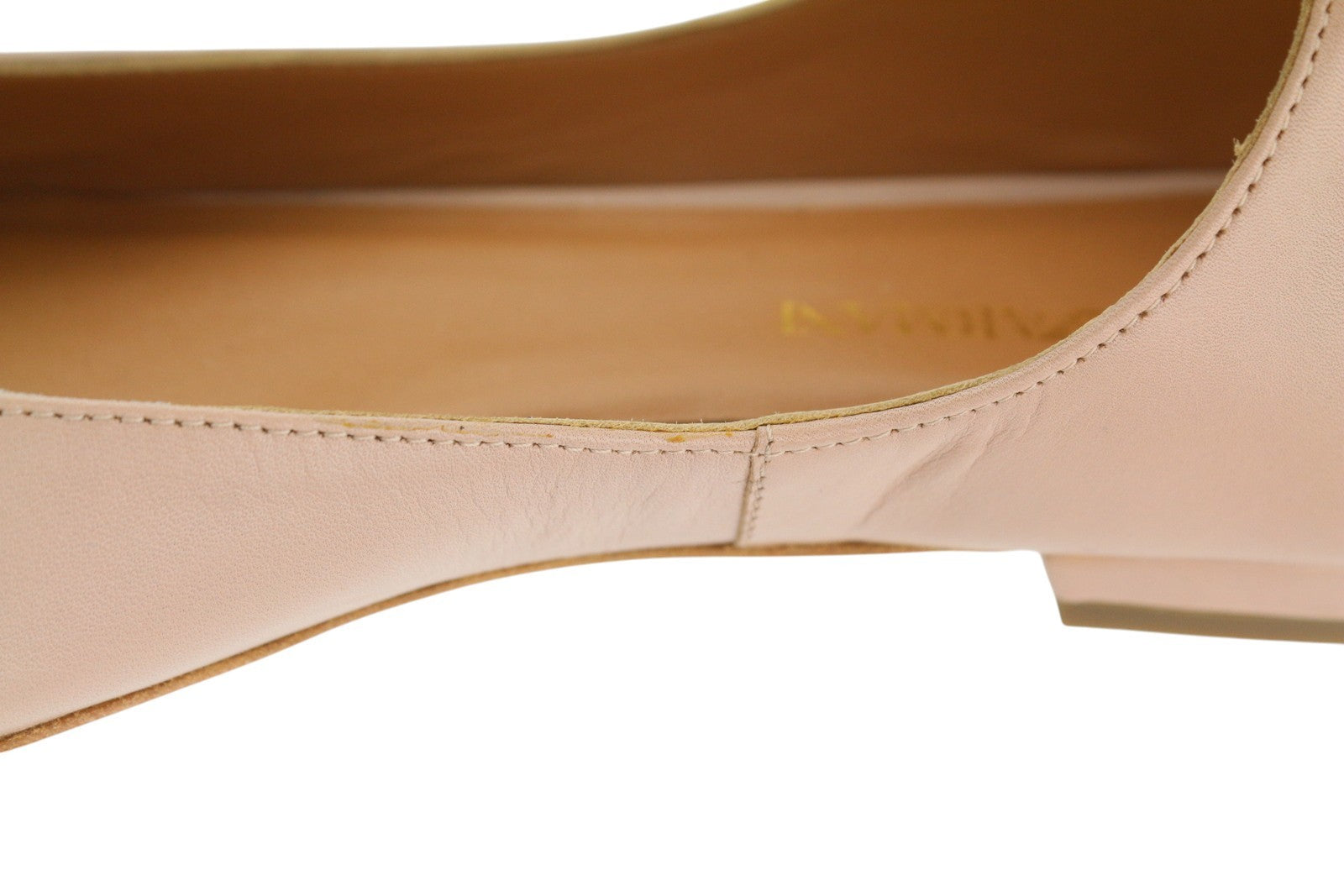 EMPORIO ARMANI X3D224 moteriški bateliai su plokščiapadžiais bateliais, 37 dydis, šviesiai rožiniai, kvadratinės nosies, laisvalaikio stiliaus. 