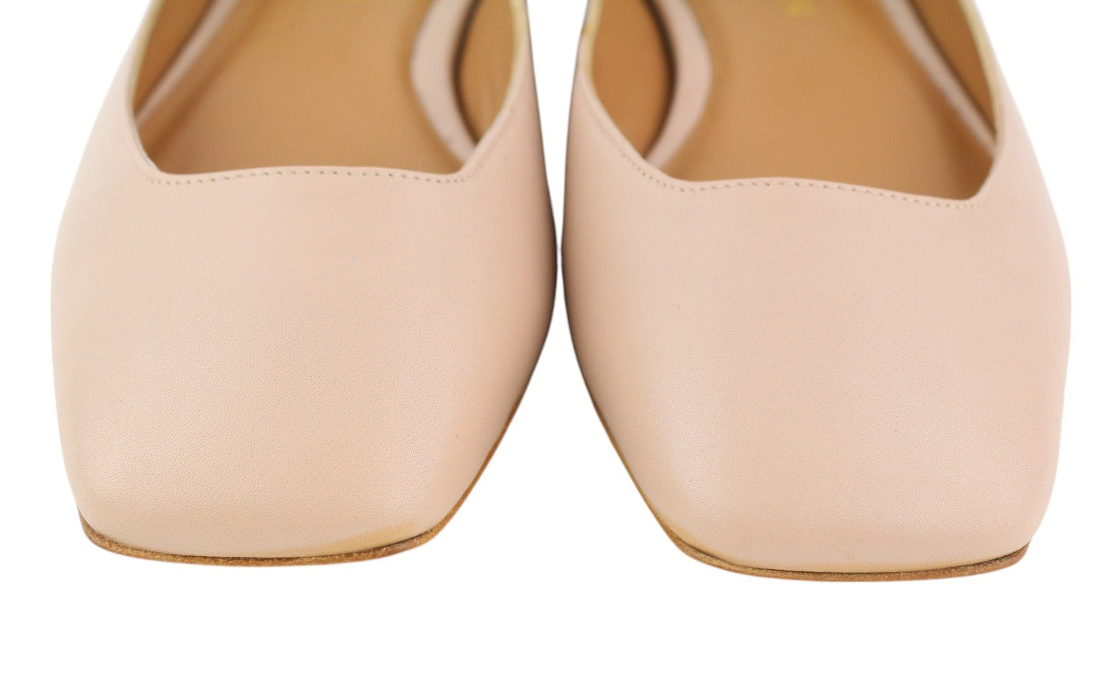 EMPORIO ARMANI X3D224 moteriški bateliai su plokščiapadžiais bateliais, 37 dydis, šviesiai rožiniai, kvadratinės nosies, laisvalaikio stiliaus. 