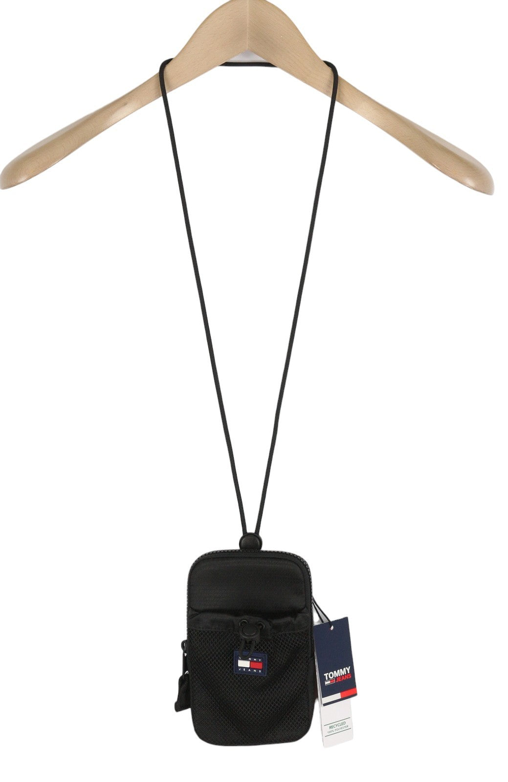 TOMMY HILFIGER „Modern Tech“ telefono dėklas vyrams, juodas, užtrauktuku ir raišteliu, unisex