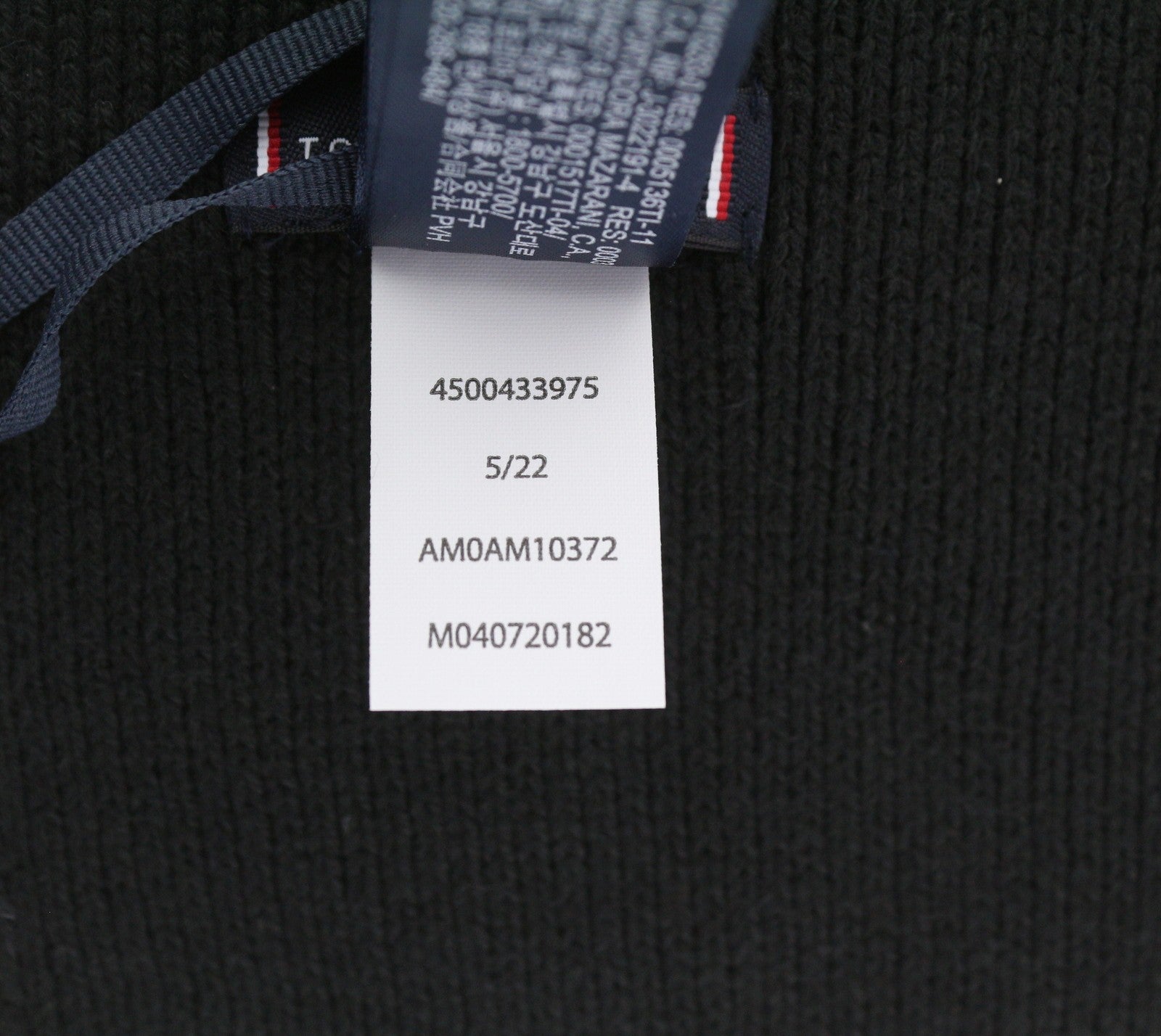 TOMMY HILFIGER Horizon plokščia megzto vyriško šaliko OS juodas siuvinėtas logotipas unisex 