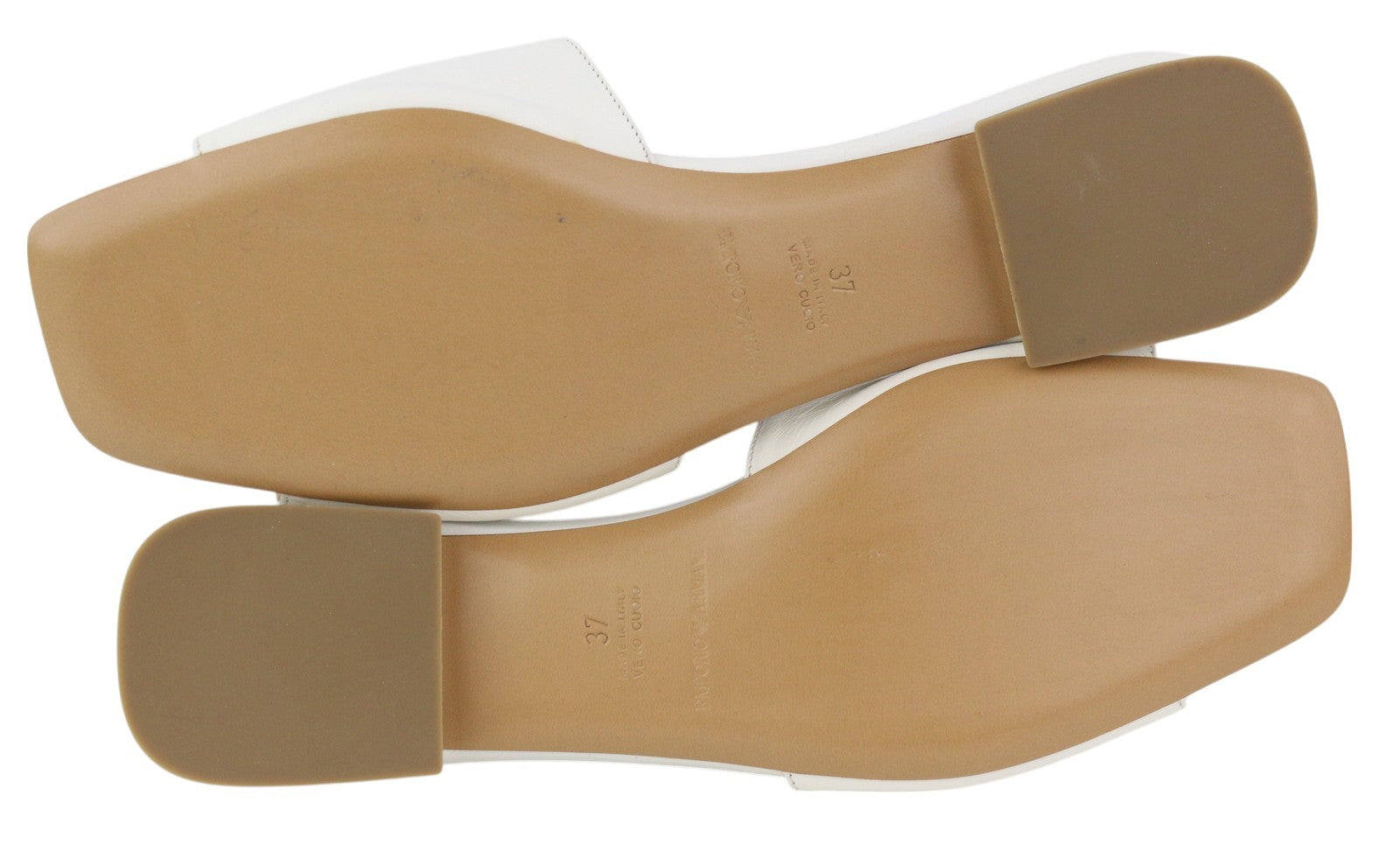 EMPORIO ARMANI moteriški bateliai su auliuku, 37 dydis, baltos odos, blizgantys kristalai, atvira nosimi. 