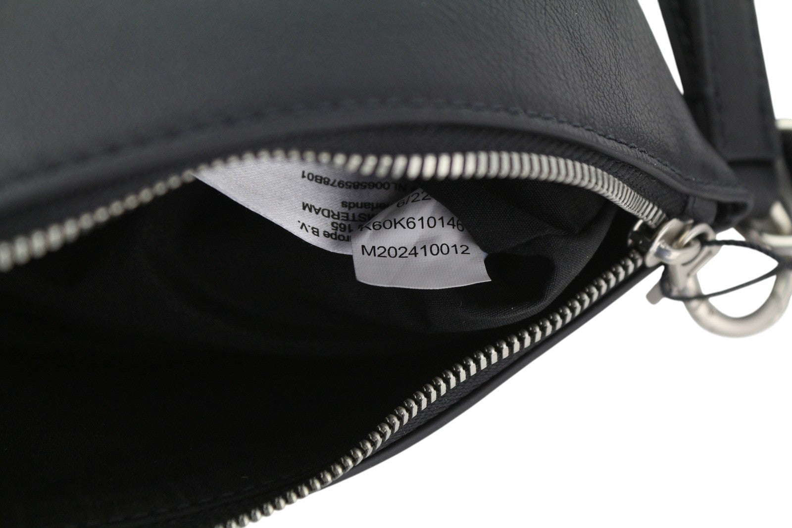 CALVIN KLEIN Make-Up + D-Ring Keyfob vyriška rankinė su juoda ir dengta logotipu, unisex RRP89 