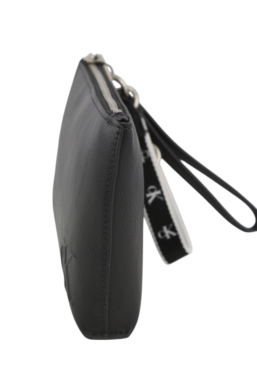 CALVIN KLEIN Make-Up + D-Ring Keyfob vyriška rankinė su juoda ir dengta logotipu, unisex RRP89 