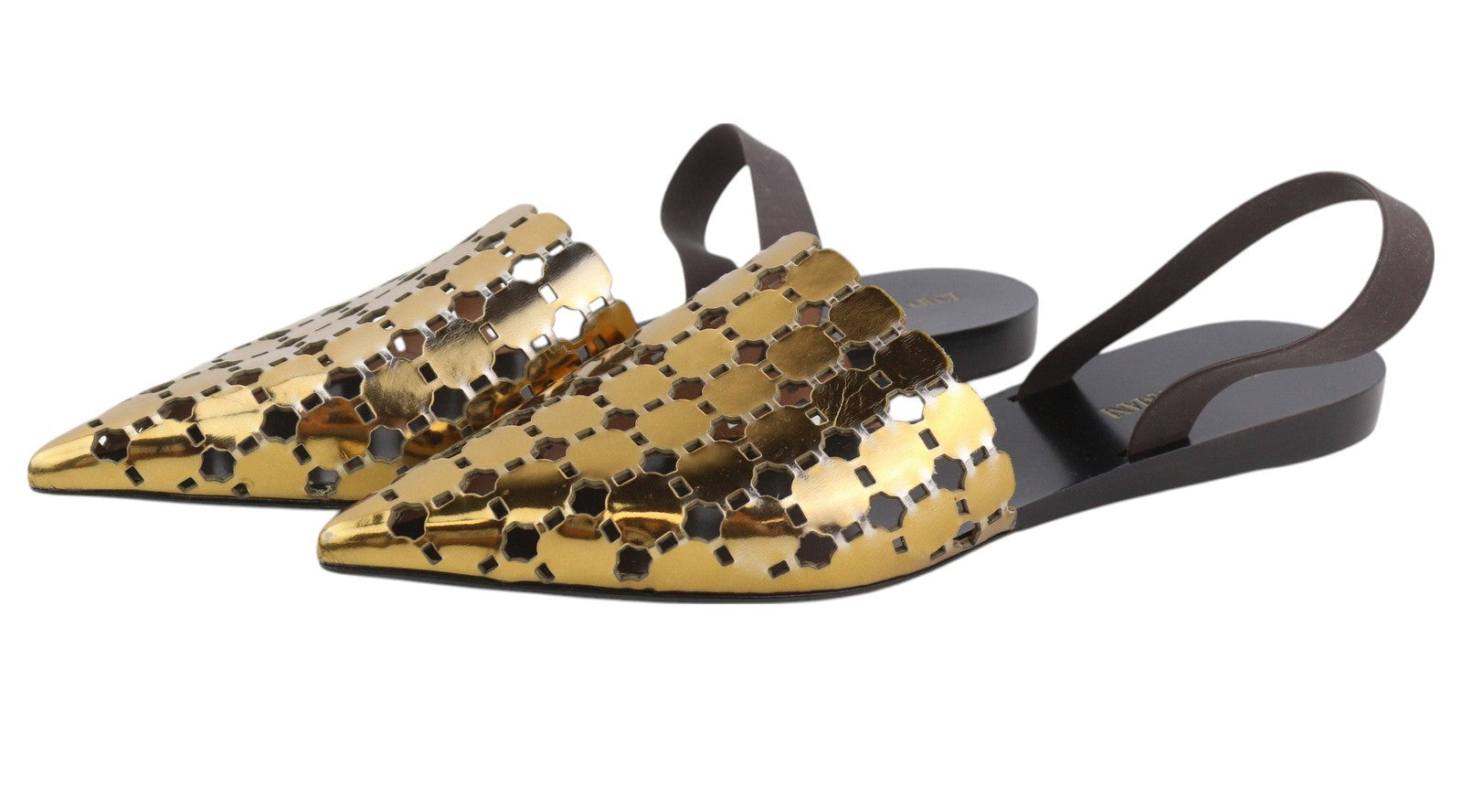 EMPORIO ARMANI X3D255 moteriški bateliai su blizgia auksine nosele, EU37, laisvalaikio stiliaus. 