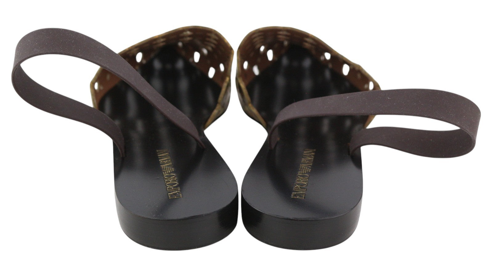 EMPORIO ARMANI X3D255 moteriški bateliai su blizgia auksine nosele, EU37, laisvalaikio stiliaus. 