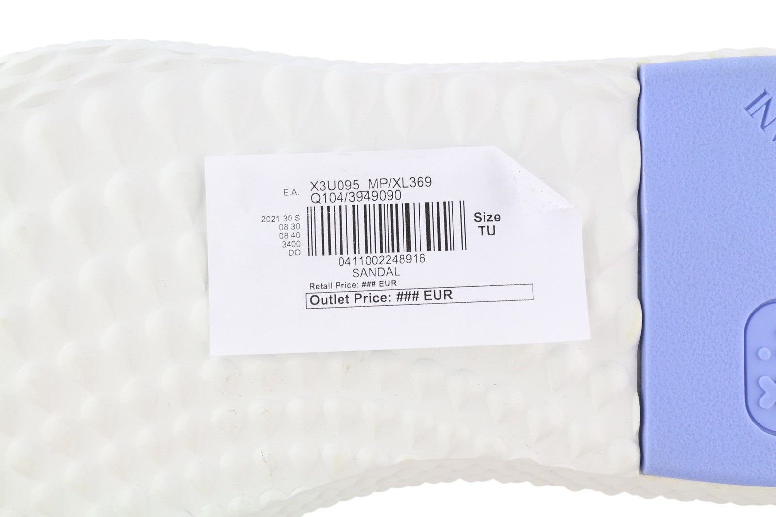 EMPORIO ARMANI X3U095 moteriškos basutės, 37 dydžio, violetinės, atvira nosimi, platforma, padas, rekomenduojama kaina – 329 € 