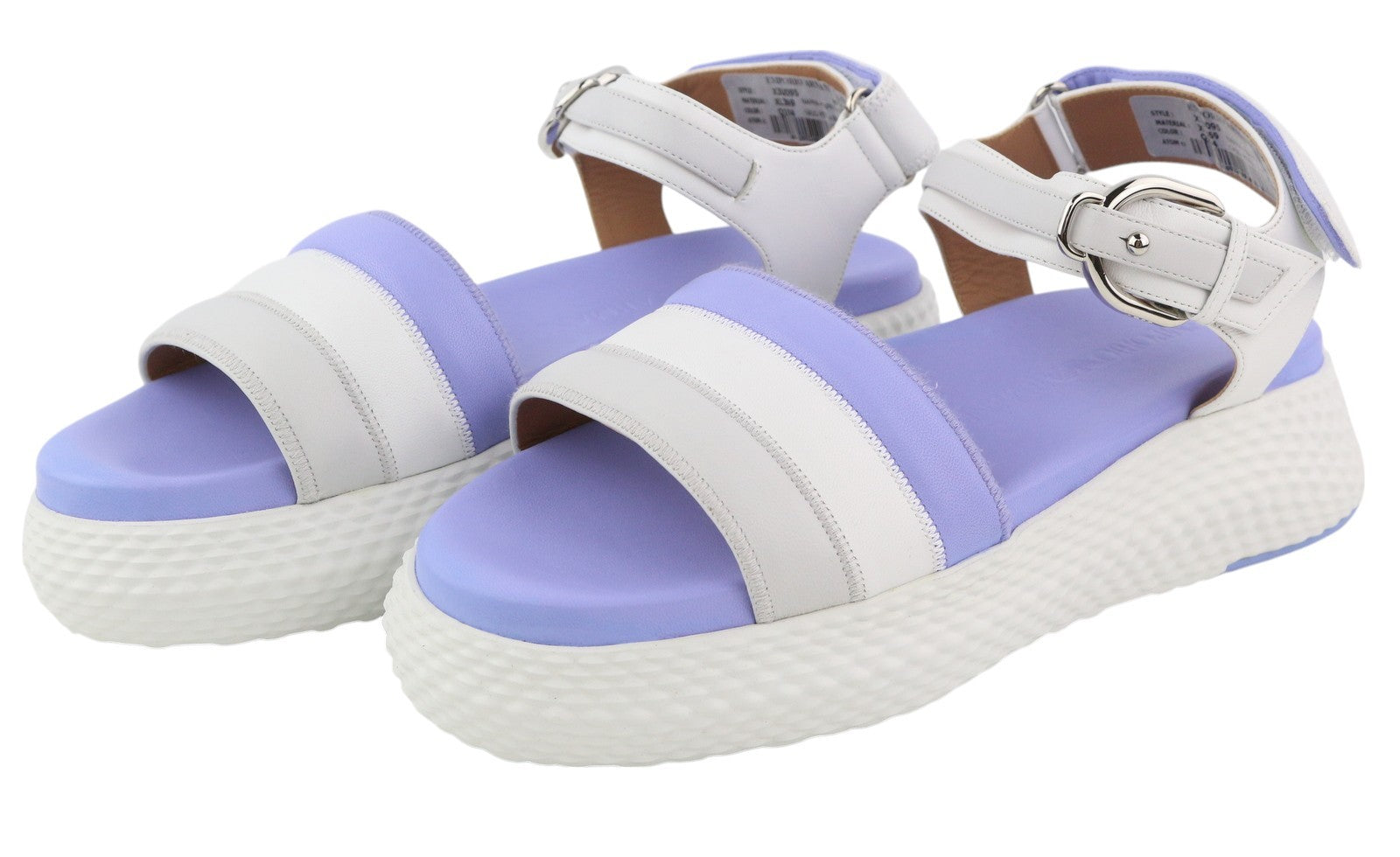 EMPORIO ARMANI X3U095 moteriškos basutės, 37 dydžio, violetinės, atvira nosimi, platforma, padas, rekomenduojama kaina – 329 € 