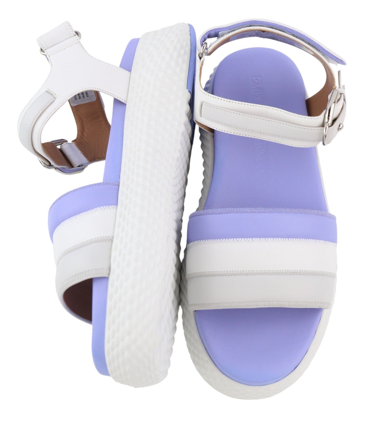 EMPORIO ARMANI X3U095 moteriškos basutės, 37 dydžio, violetinės, atvira nosimi, platforma, padas, rekomenduojama kaina – 329 € 