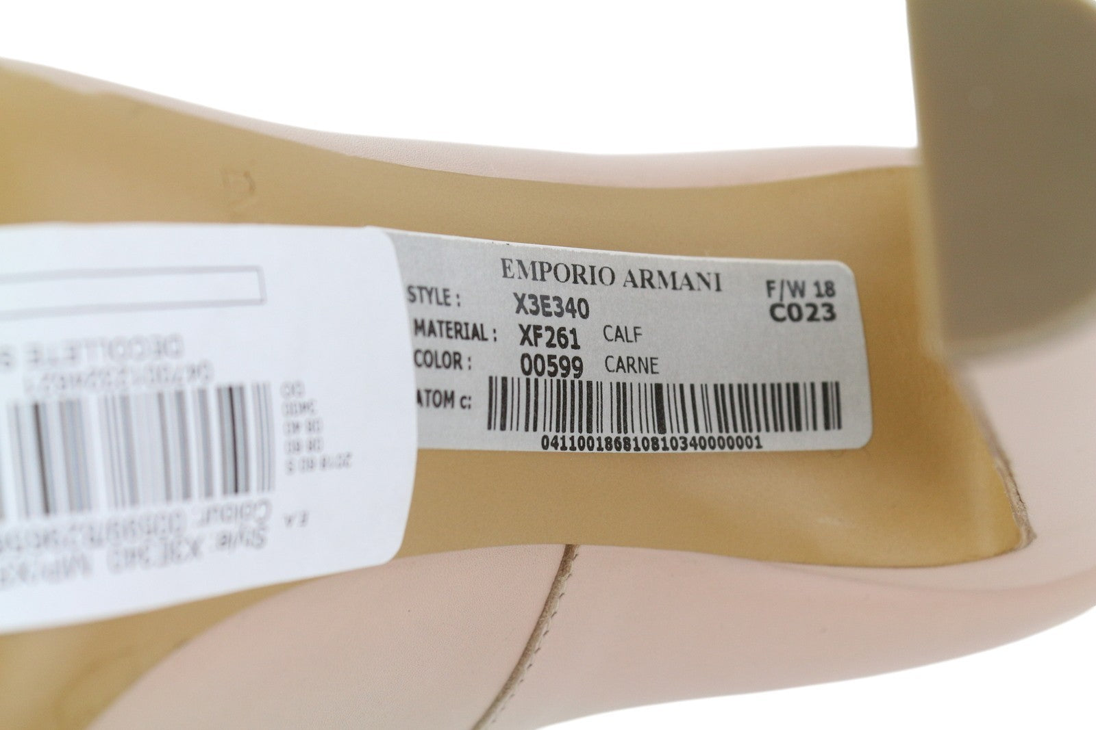 EMPORIO ARMANI X3E340 moteriški aukštakulniai, rožinės spalvos, odiniai, kvadratinės nosies, įmaunami. 