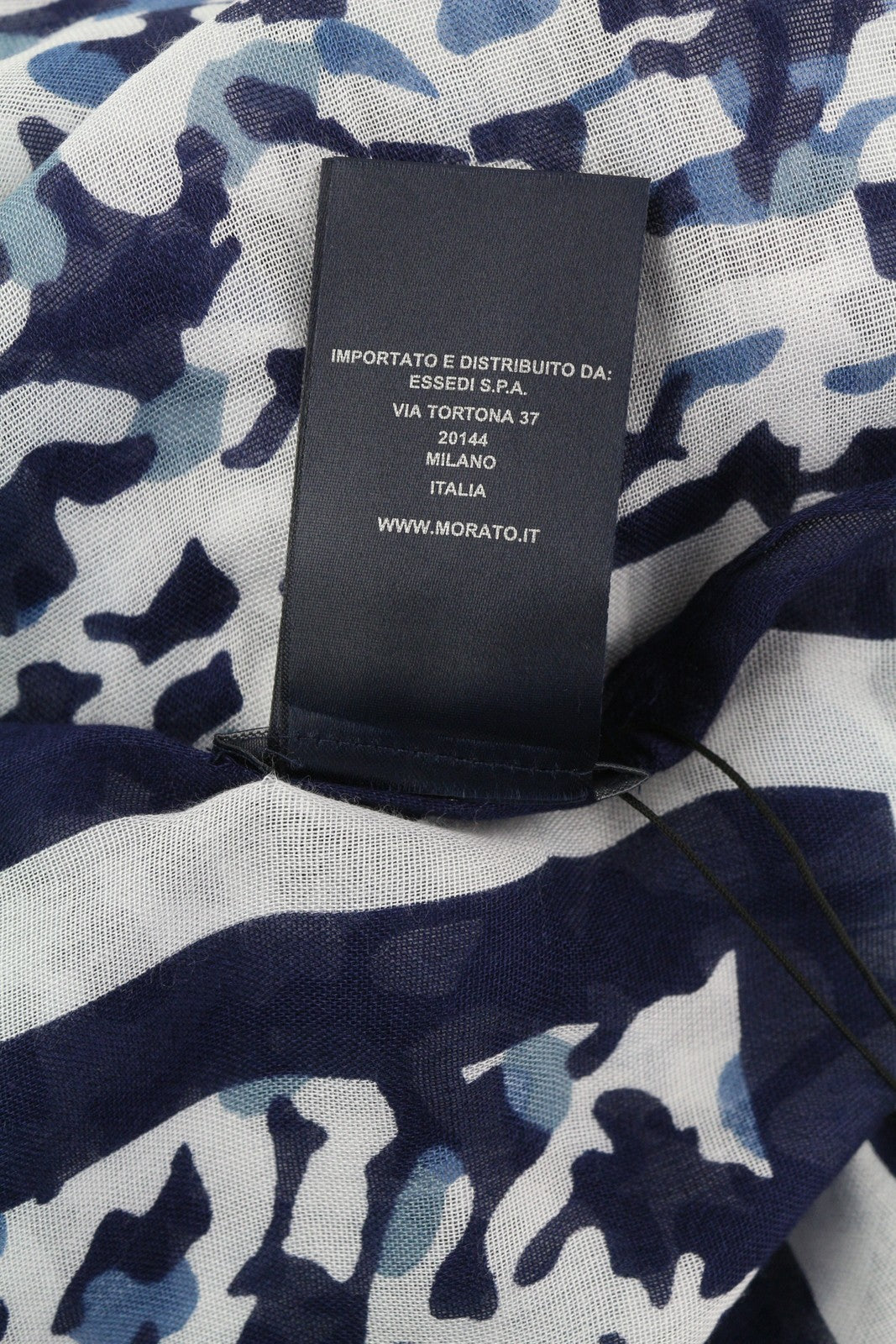 ANTONY MORATO moteriškas šalikas OS mėlyna balta raštuota apklotė laisvalaikio paplūdimio apranga