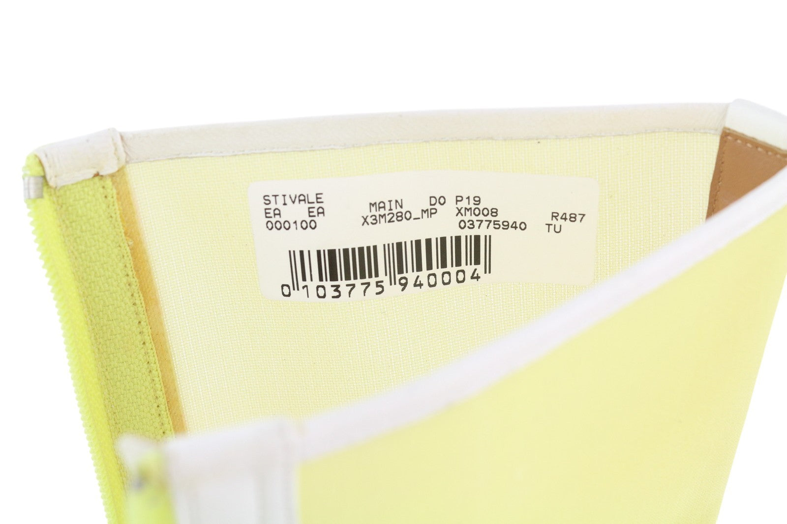 EMPORIO ARMANI X3M280 moteriški bateliai, EU37, odiniai, geltoni, tinklelio spalvos, smailiu nosimi, užtrauktuku. 