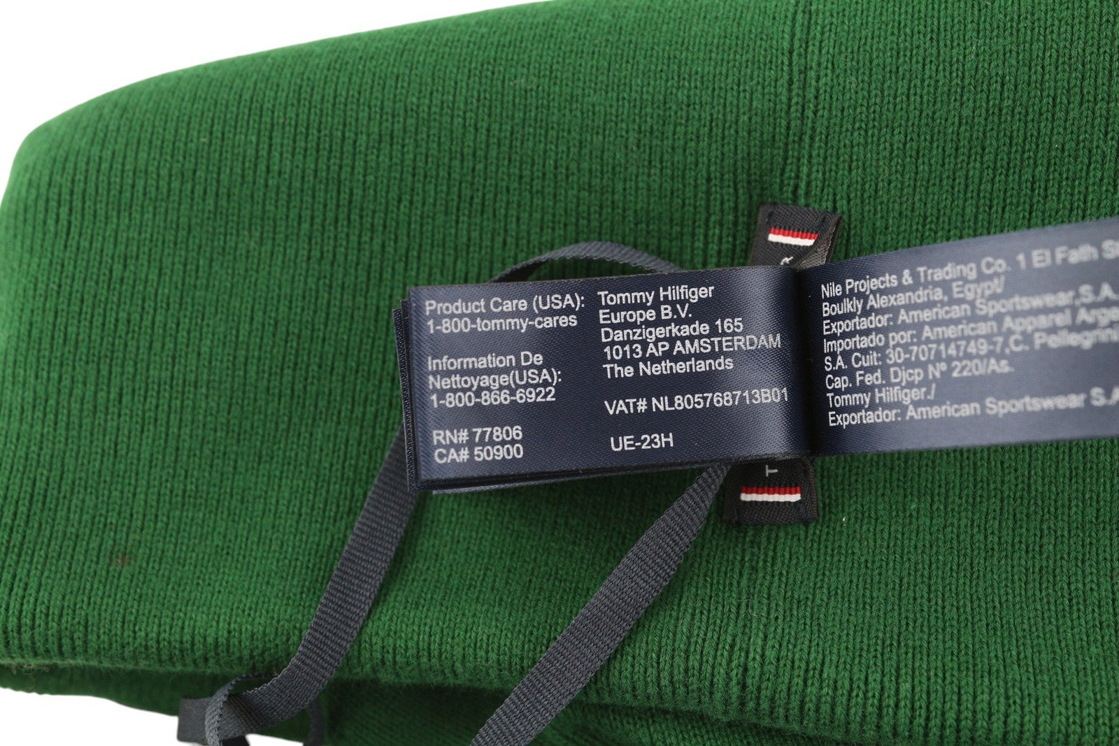 TOMMY HILFIGER „New Prep“ kepurė vyrams, žalia, medvilninė, megzta, siuvinėta, RRP – 79 € 