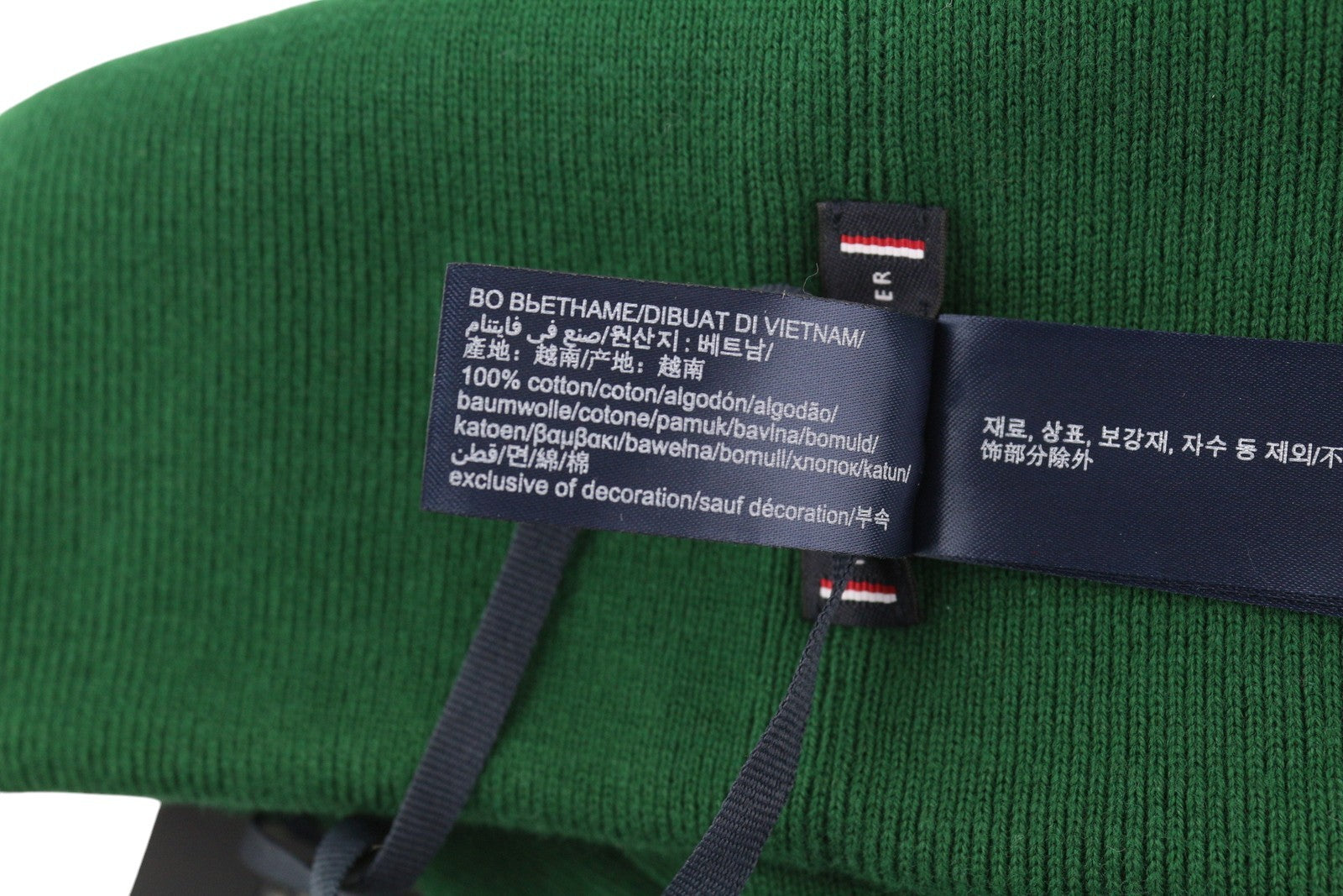 TOMMY HILFIGER „New Prep“ kepurė vyrams, žalia, medvilninė, megzta, siuvinėta, RRP – 79 € 