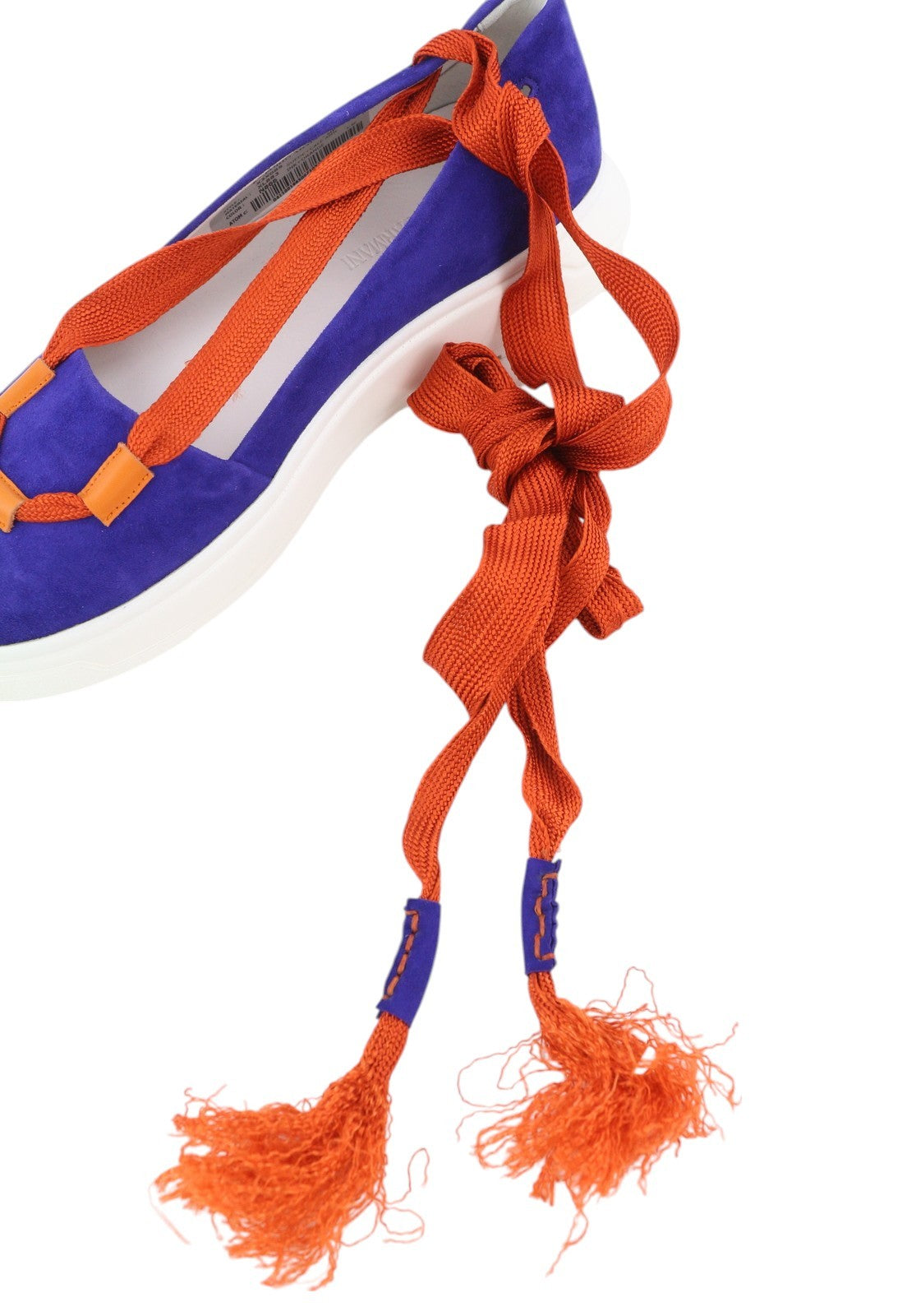 EMPORIO ARMANI X3X085 moteriški bateliai, 37 dydis, mėlyna zomša, odiniai, raišteliai, detalės, platforma. 