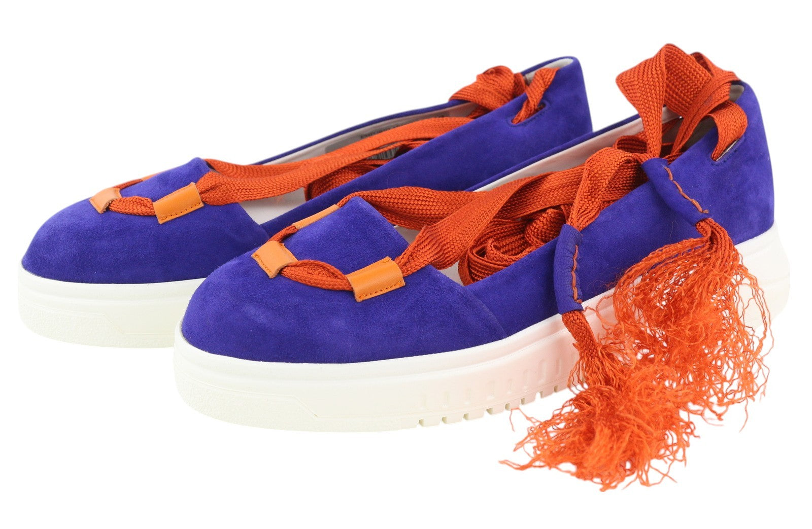 EMPORIO ARMANI X3X085 moteriški bateliai, 37 dydis, mėlyna zomša, odiniai, raišteliai, detalės, platforma. 