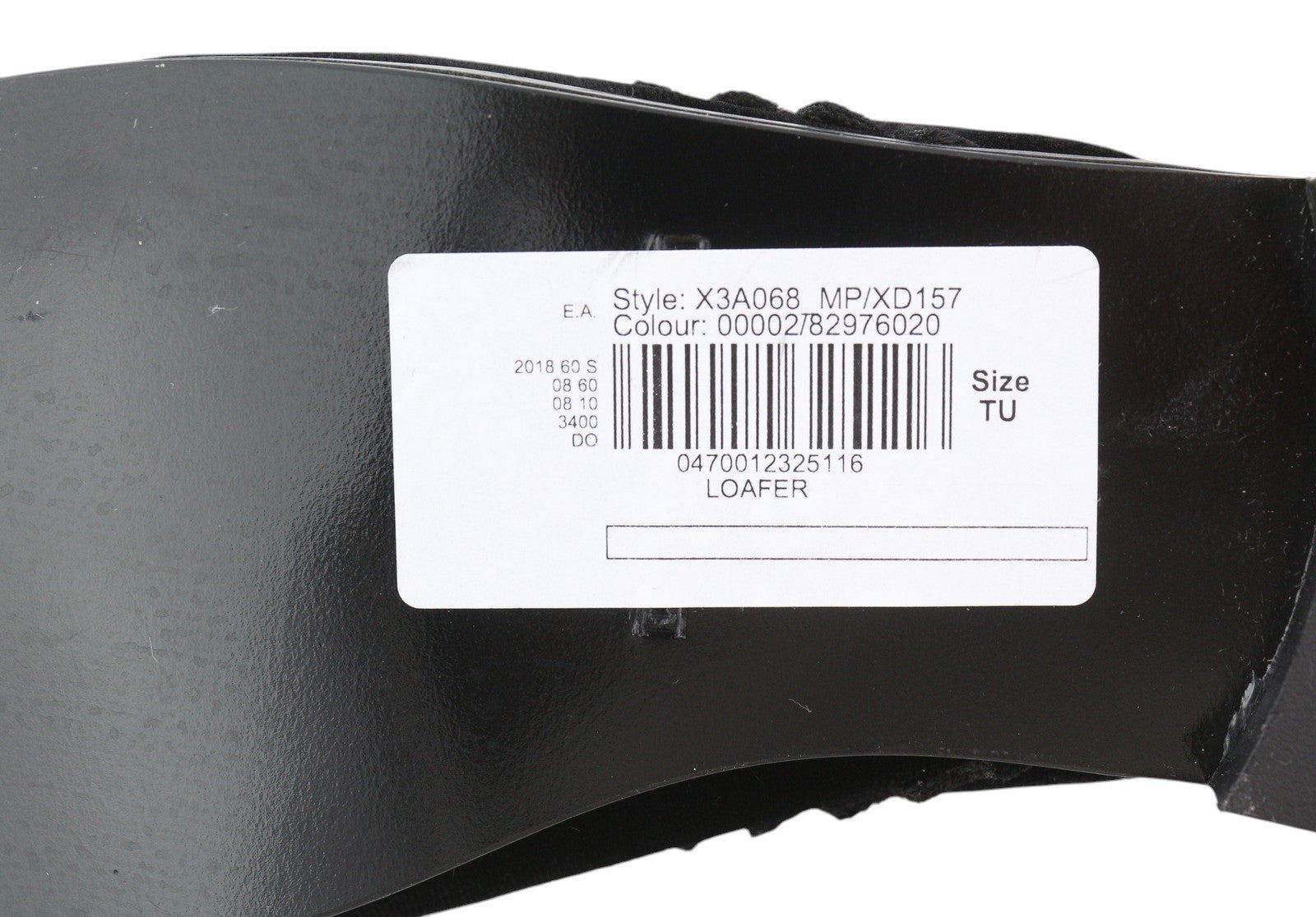 EMPORIO ARMANI X3A068 moteriški bateliai be kulno, 37 dydžio, juodos spalvos, minkšto aksomo, užsegamos basutės. 