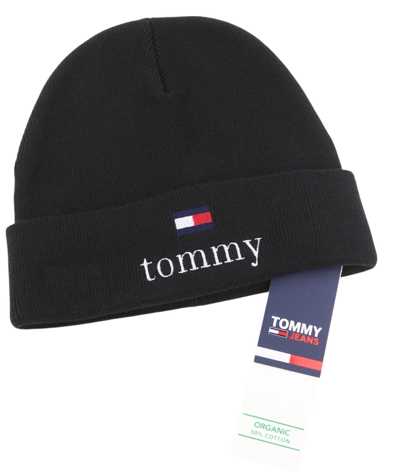 TOMMY HILFIGER kepurė vyrams, juoda, tvirtai megzta, su siuvinėtu logotipu, kasdieninė kaina – 79 € 