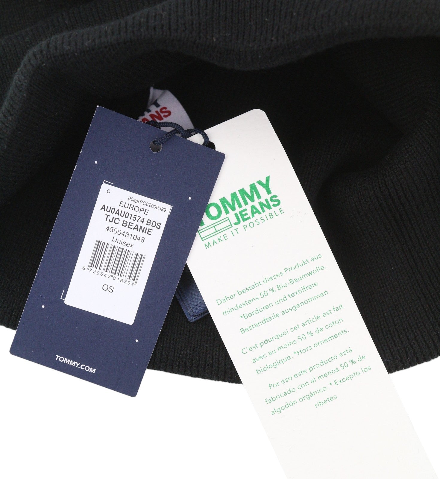 TOMMY HILFIGER kepurė vyrams, juoda, tvirtai megzta, su siuvinėtu logotipu, kasdieninė kaina – 79 € 