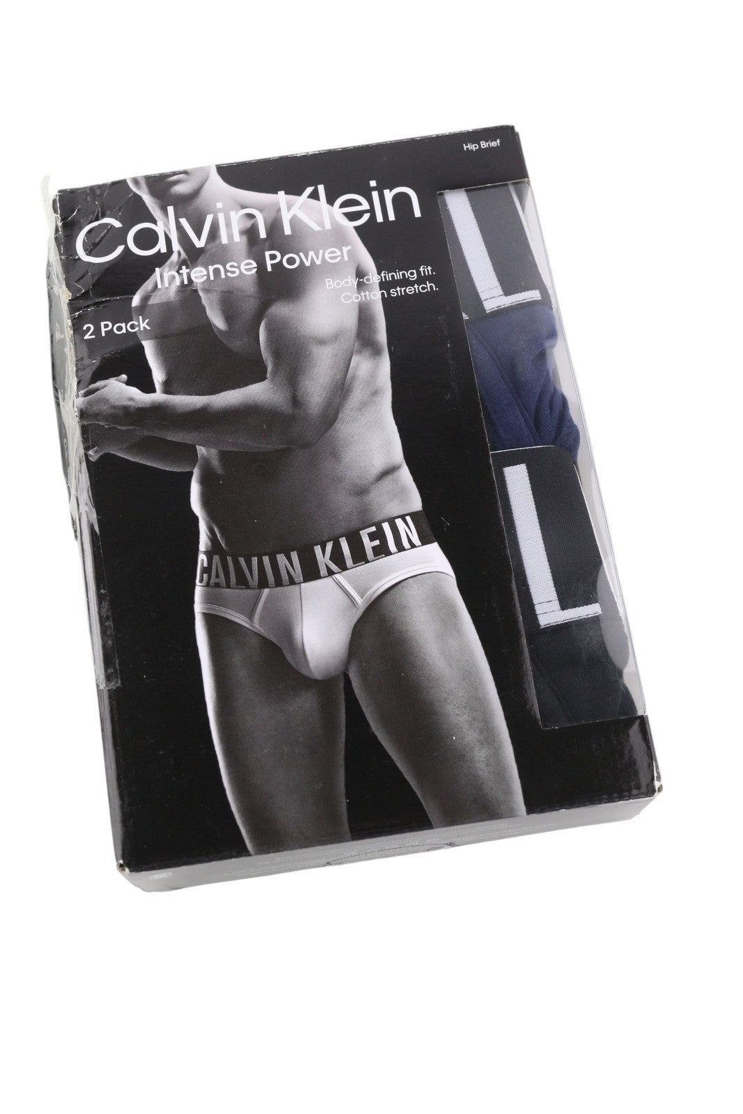 CALVIN KLEIN vyriški apatiniai M dydžio mėlynos spalvos, kūno išryškinančios medvilninės tamprios kelnaitės, 2 vnt. pakuotėje 