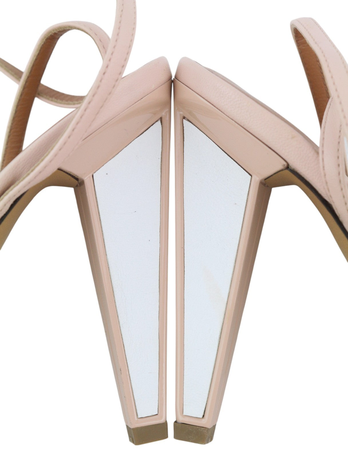 EMPORIO ARMANI moteriški aukštakulniai, 37 €, rožinės odos, atviros nosies, sagtimi, logotipu, basutės 