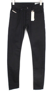 DIESEL Sleenker 0886Z vyriški W26/L32 aptempti juodi tamprūs medvilniniai džinsai 