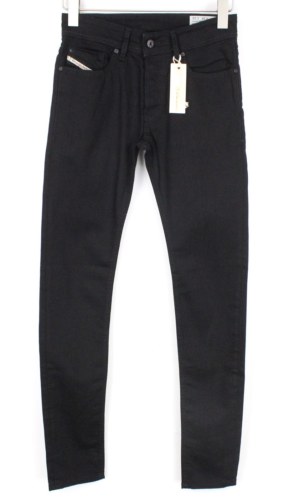 DIESEL Sleenker 0886Z vyriški W26/L32 aptempti juodi tamprūs medvilniniai džinsai 