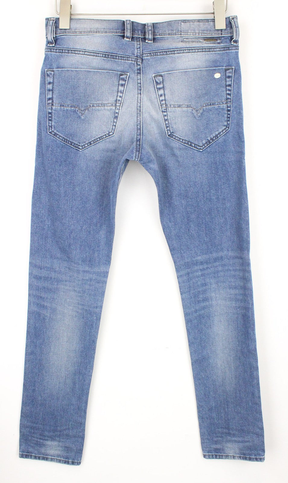 DIESEL Tepphar 0842H vyriški mėlyni medvilniniai bateliai su sagomis ir plonu „carrot“ kirpimu. W27/L32. 