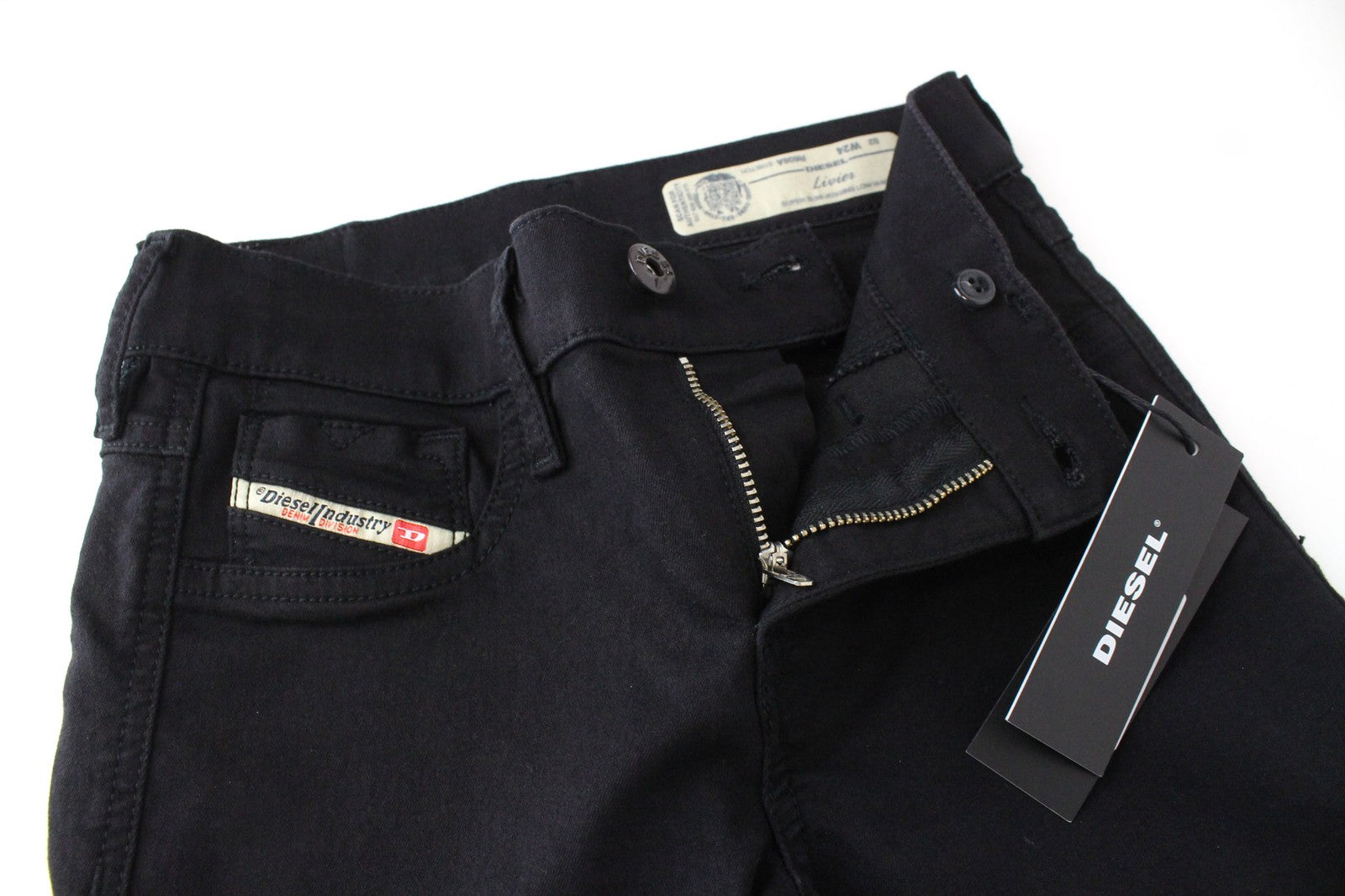 DIESEL Livier R608A Women's W24 Jegging Slim Black Stretch Low Waist Fit