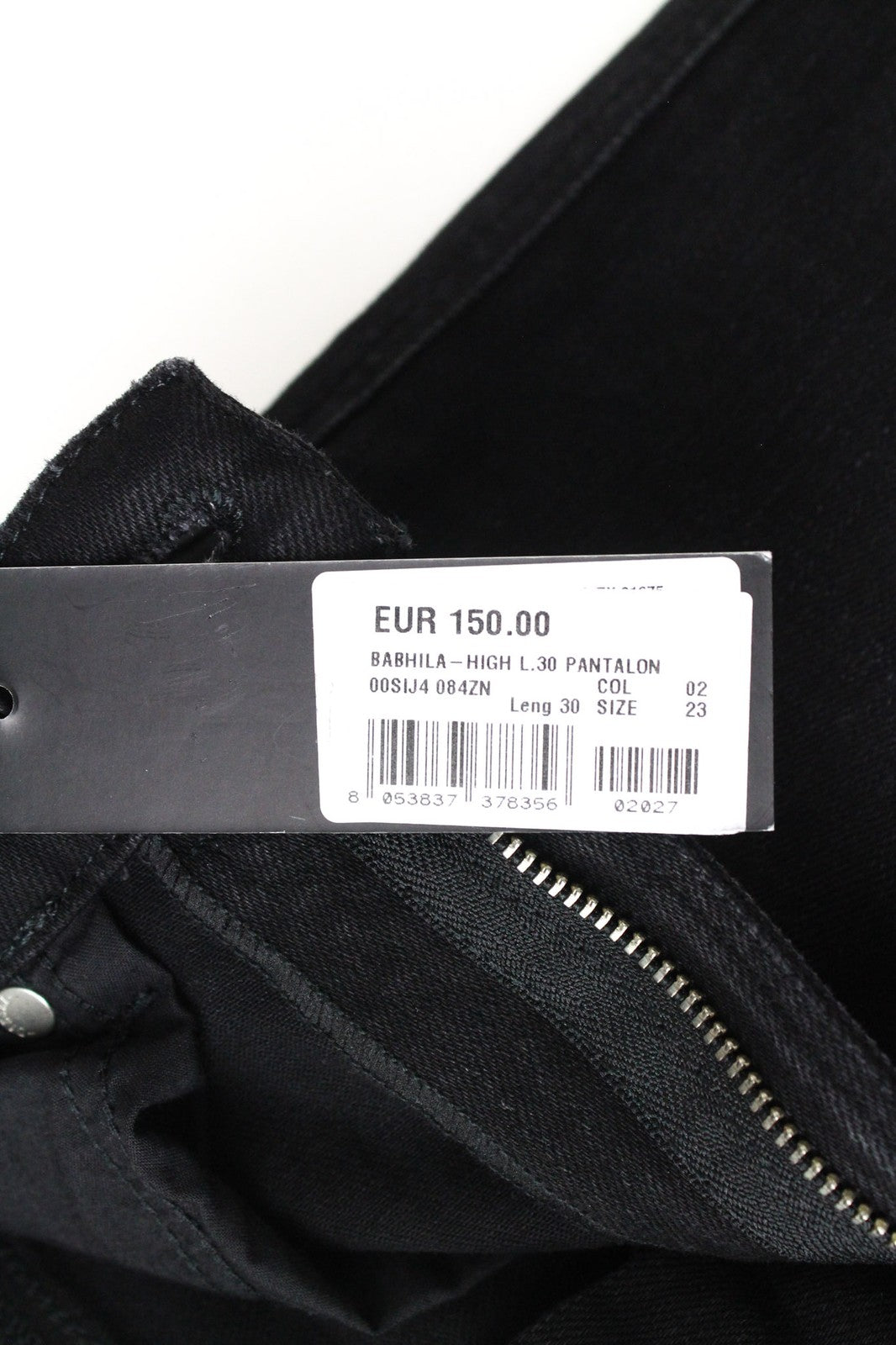 DIESEL Babhila-High 084ZN Women's W32/L30 Black Cotton Slim Fit Skinny Jeans