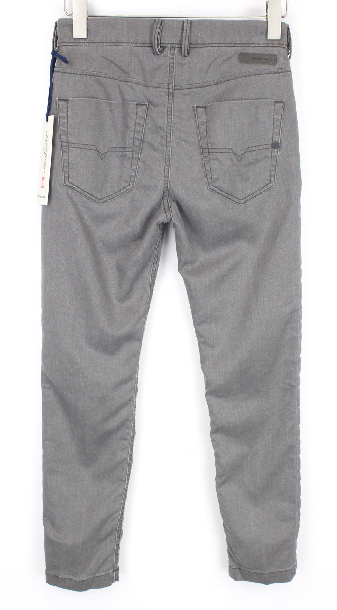 DIESEL Chino-M-NE 0685E vyriški W26 pilki sportiniai jogg džinsai iš tamprios medvilnės medžiagos 