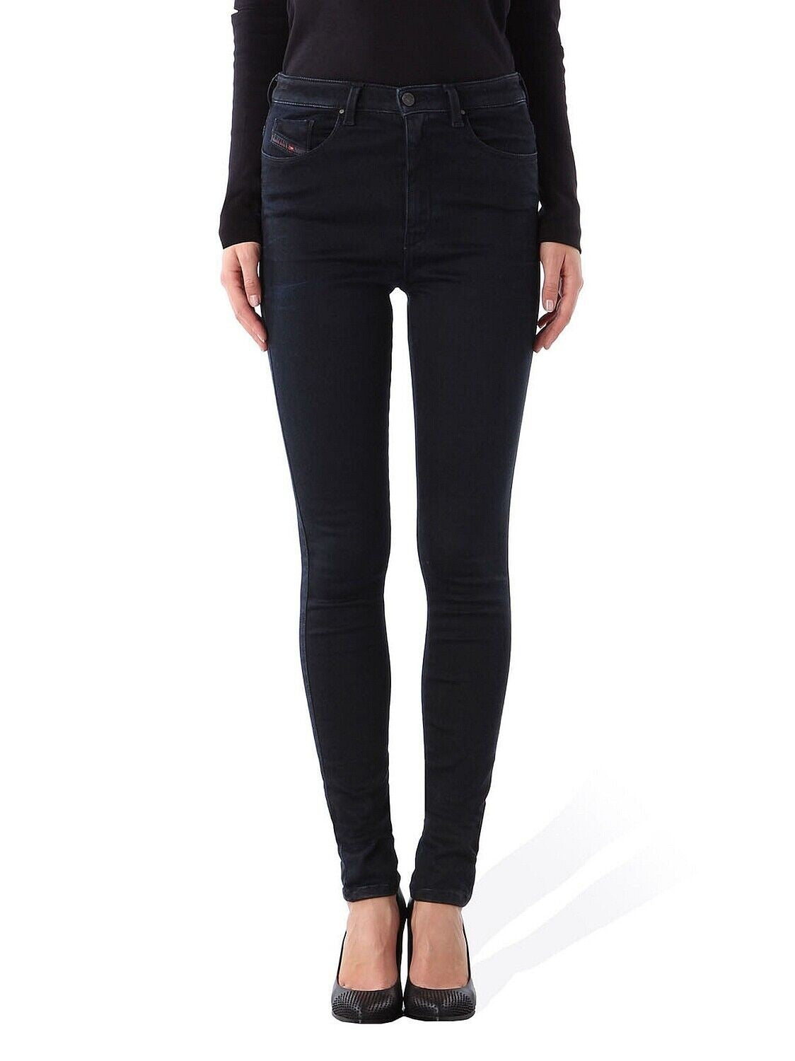 DIESEL Skinzee 0858D Women's W27/L30 Blue High Waist Super Slim Skinny Jeans