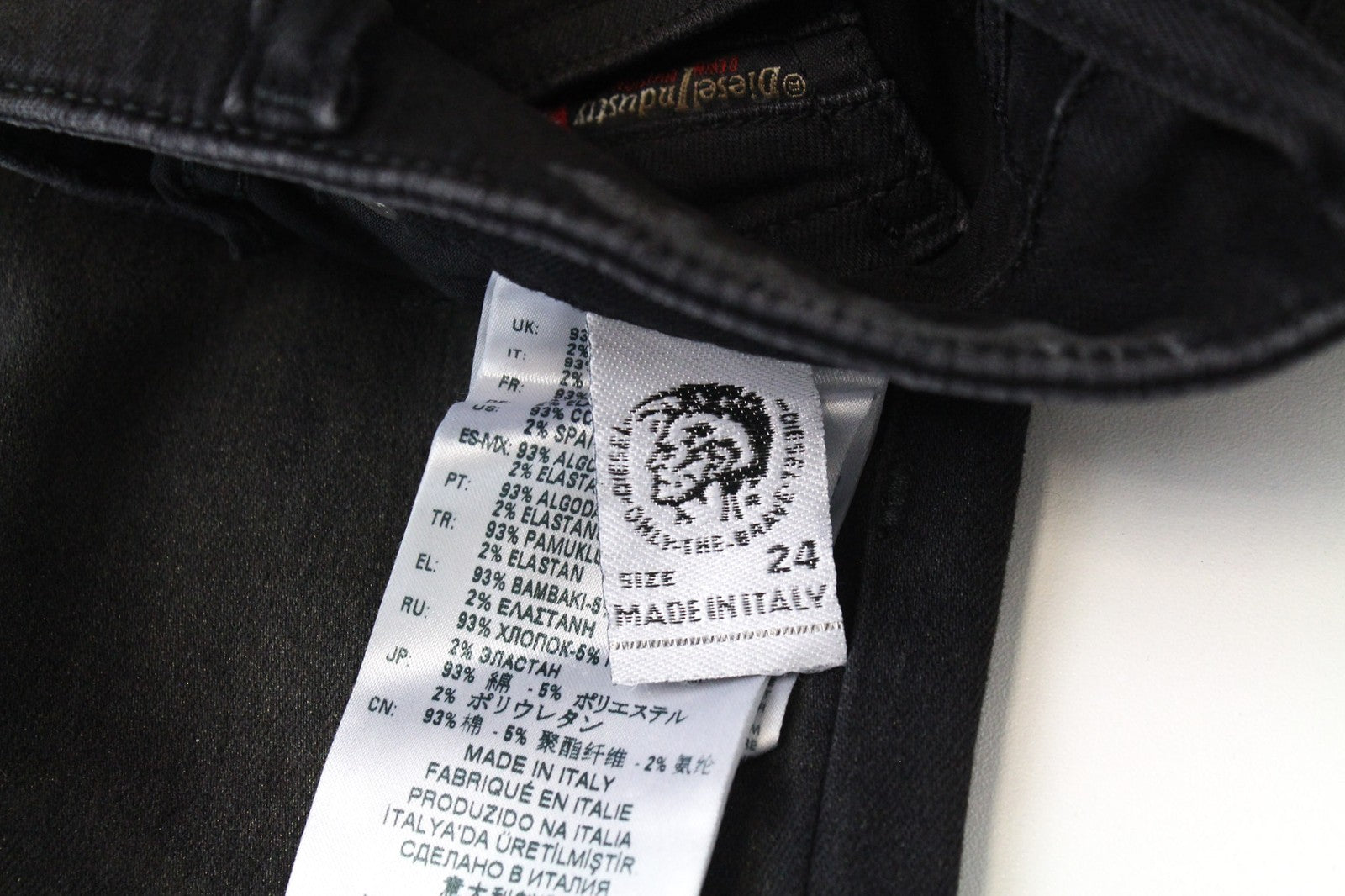 DIESEL Slandy-SP2 069IV Women's W24/L32 Black Super Slim Skinny Stretch Fit