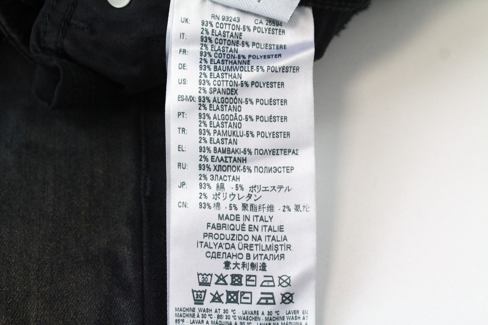 DIESEL Slandy-SP2 069IV Women's W24/L32 Black Super Slim Skinny Stretch Fit