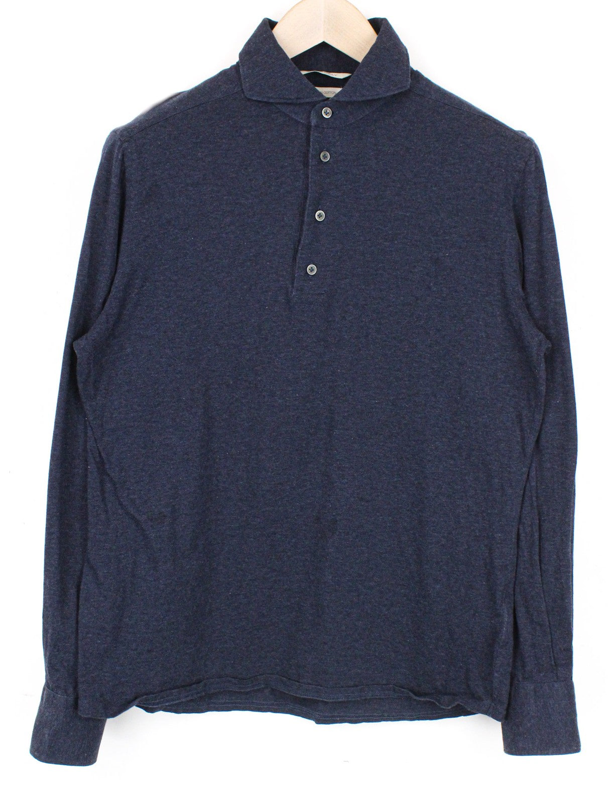 SUITSUPPLY vyriški marškinėliai 39/15.5/40/15.75 Navy Polo Egyptian Cotton Extra Slim 