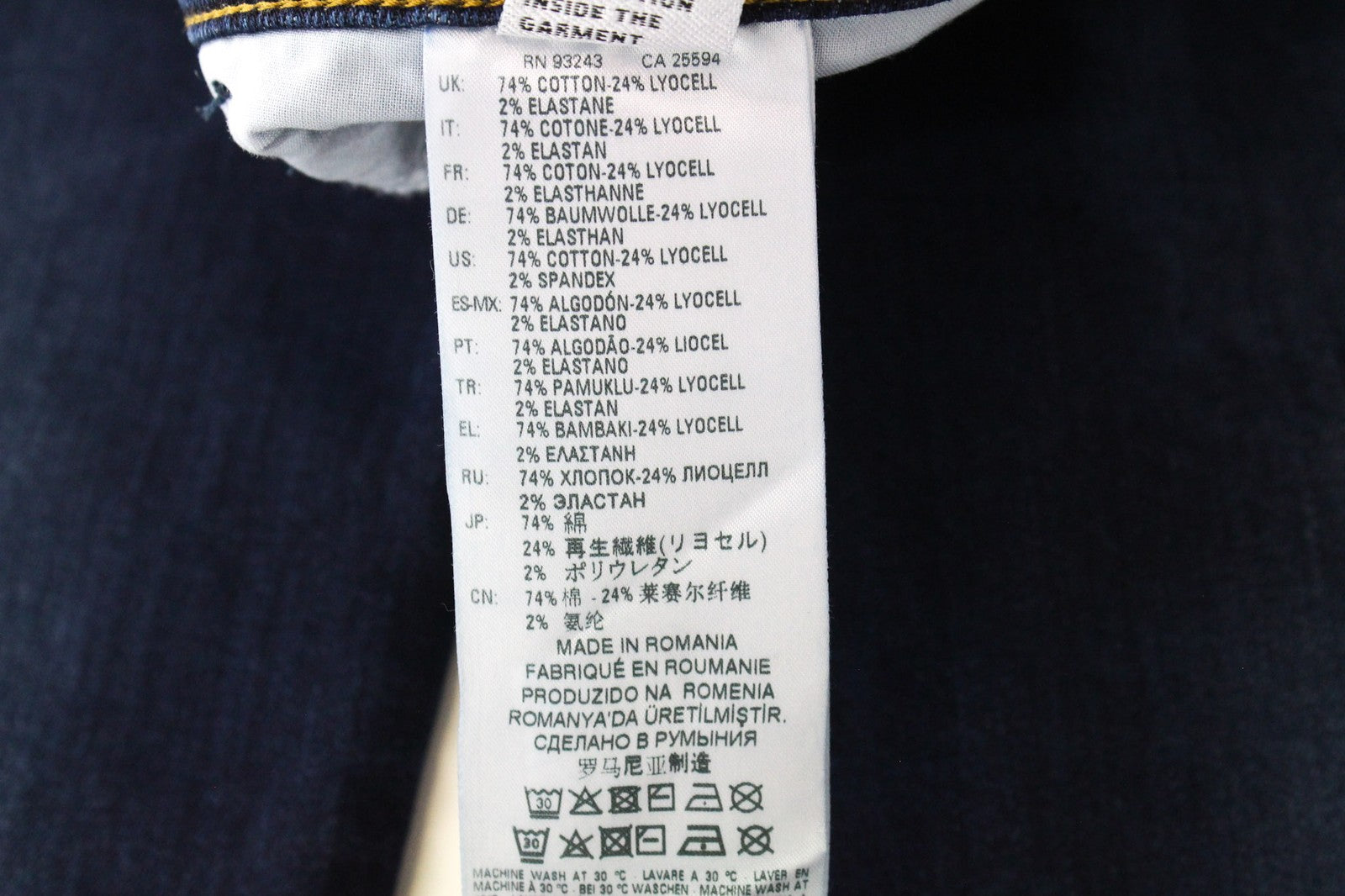 DIESEL D-Bazer 083AT vyriški W26/L32 siaurėjantys mėlyni tamprūs medvilniniai džinsai 