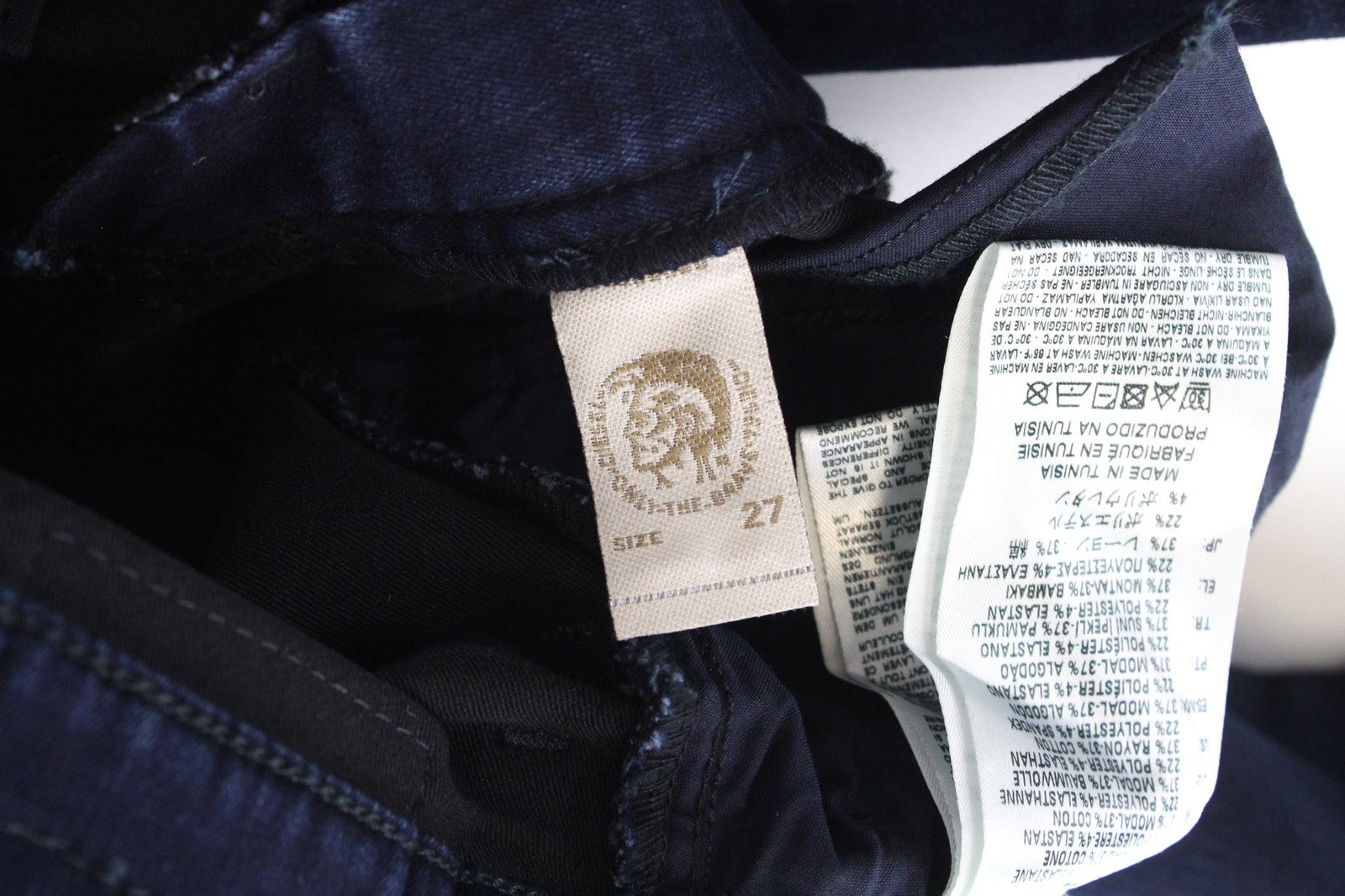 DIESEL Skinzee-High 0858D Women's W27/L30 Super Slim Skinny Blue Stretch Jeans