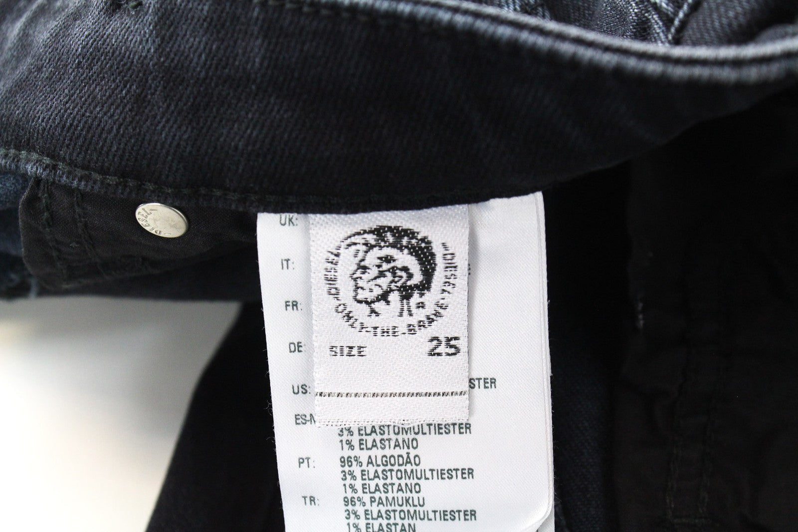 DIESEL Babhila 084NX Women's W25/L30 Blue Stretch Cotton Slim Skinny Jeans