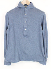 SUITSUPPLY Men's 37/38/14.5/15 Blue Polo Cotton Casual Extra Slim Fit T-Shirt