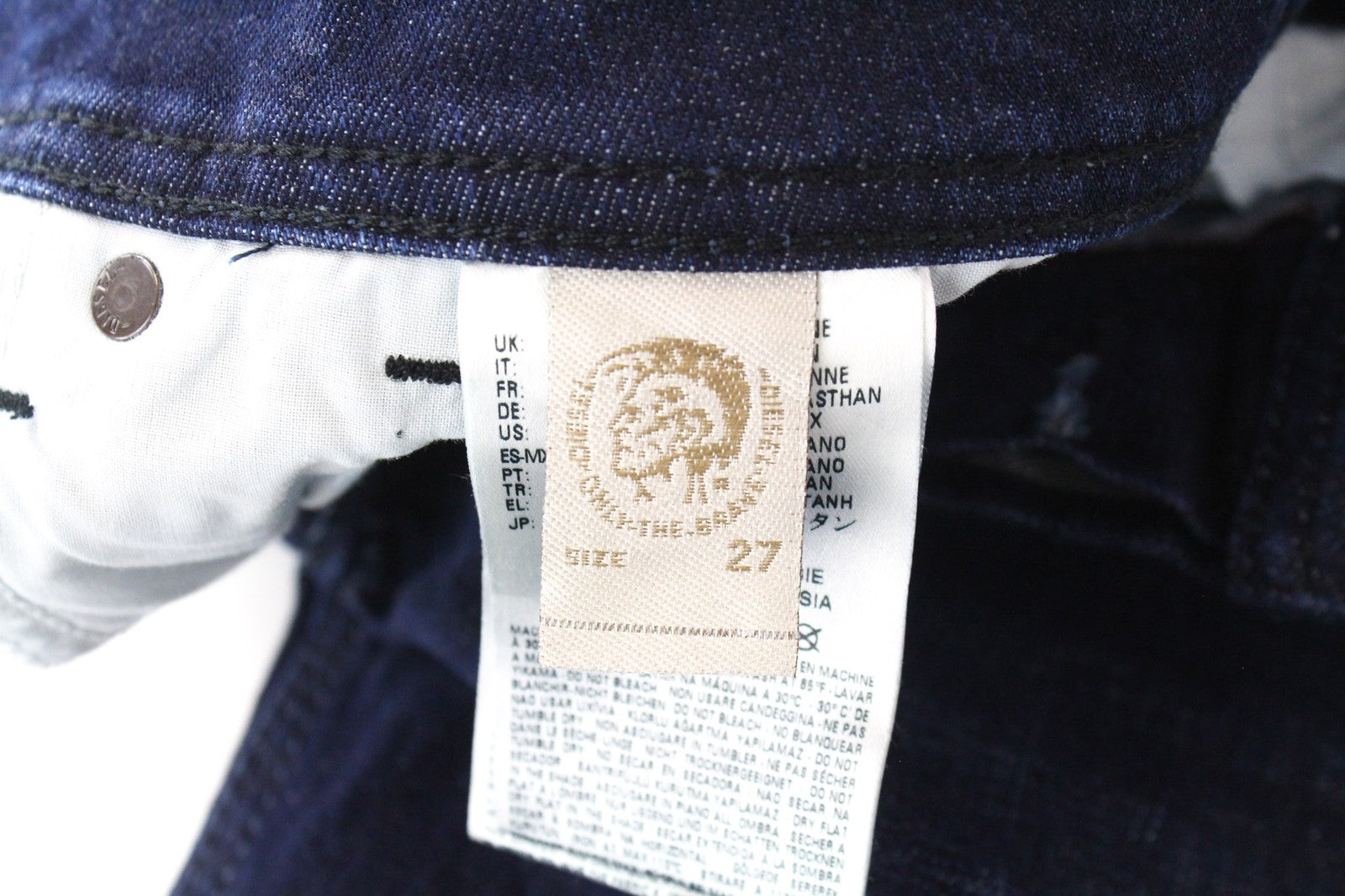 DIESEL Waykee 0860Z vyriški džinsai W27/L32 tiesūs, įprasto kirpimo, tamprūs, mėlyni 