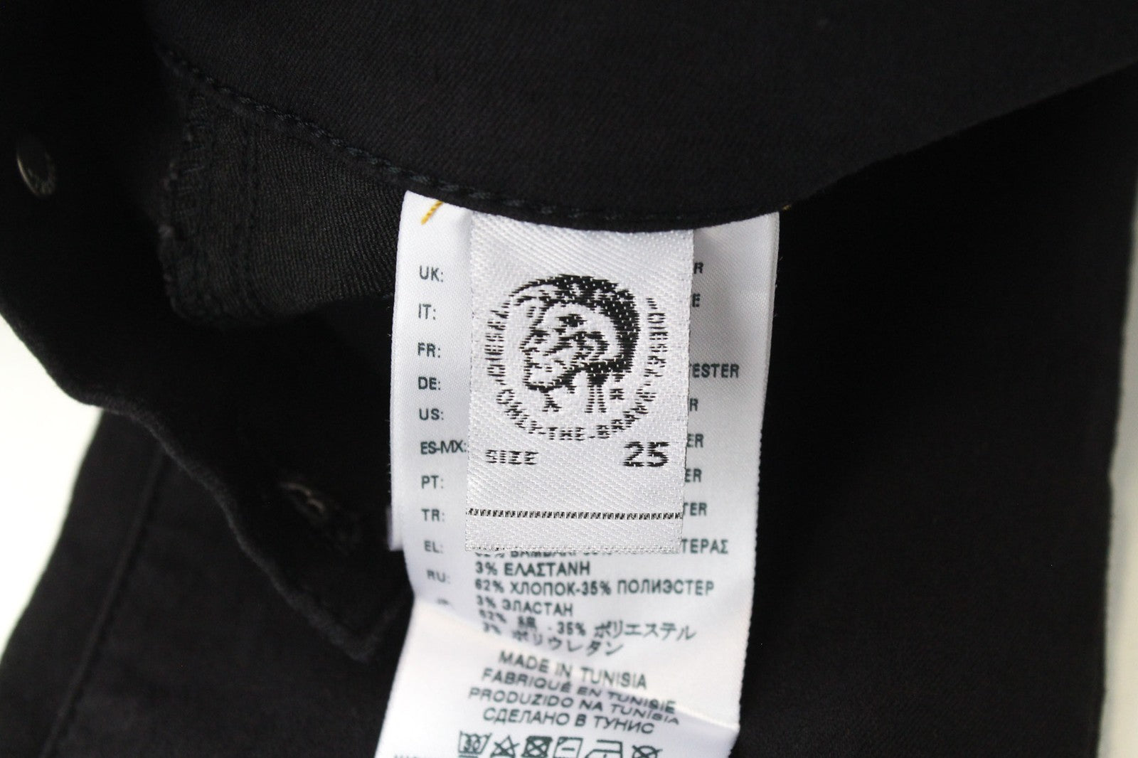 DIESEL Livier R608A Women's Jegging W25 Black Cotton Stretch Super Slim Fit